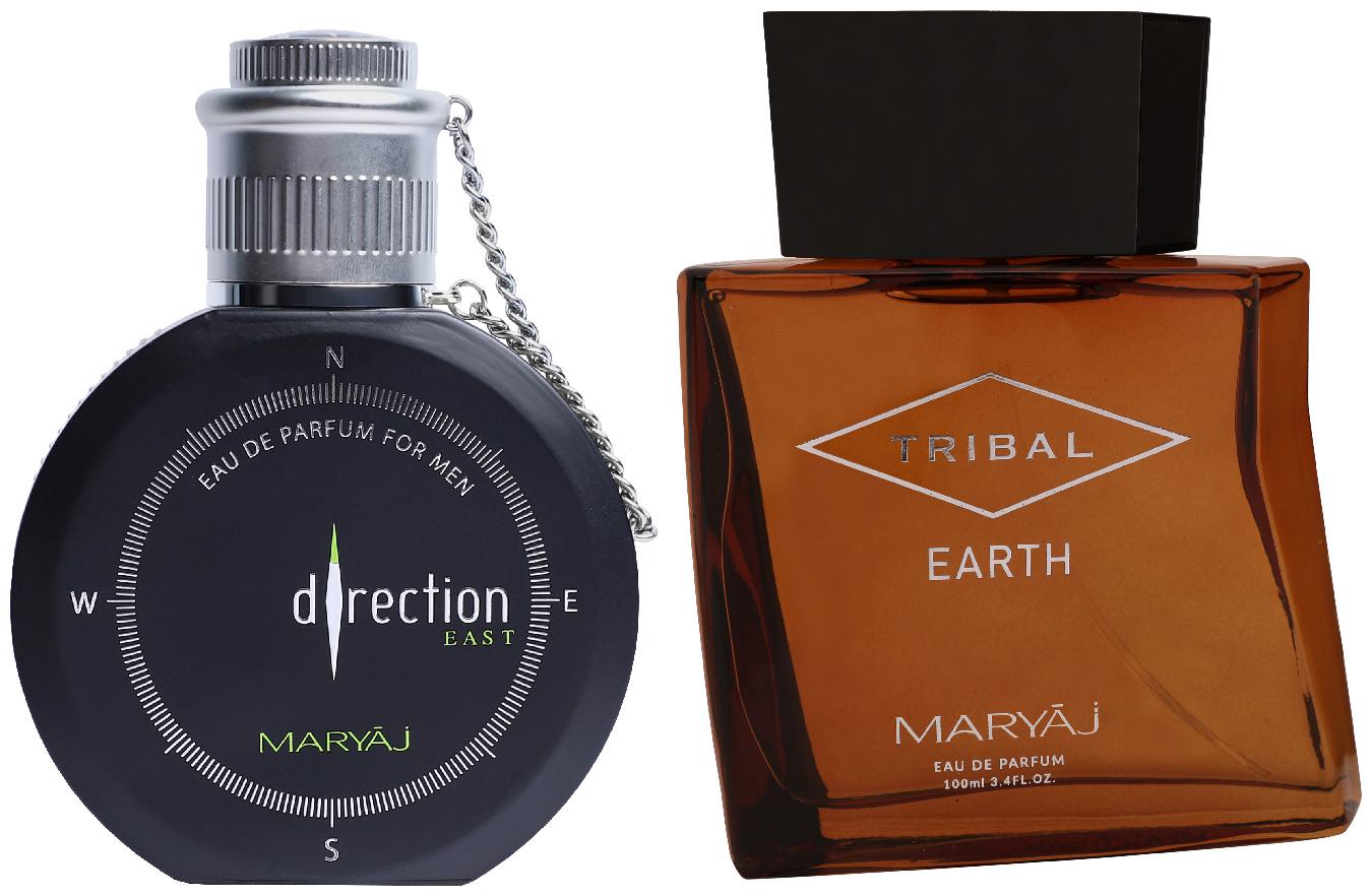 

Maryaj Direction East Eau De Parfum Citrus Spicy Perfume 100ml For Men And Maryaj Tribal Earth Eau De Parfum Citrus Woody Perfume 100ml For Unisex (Pack Of 2)