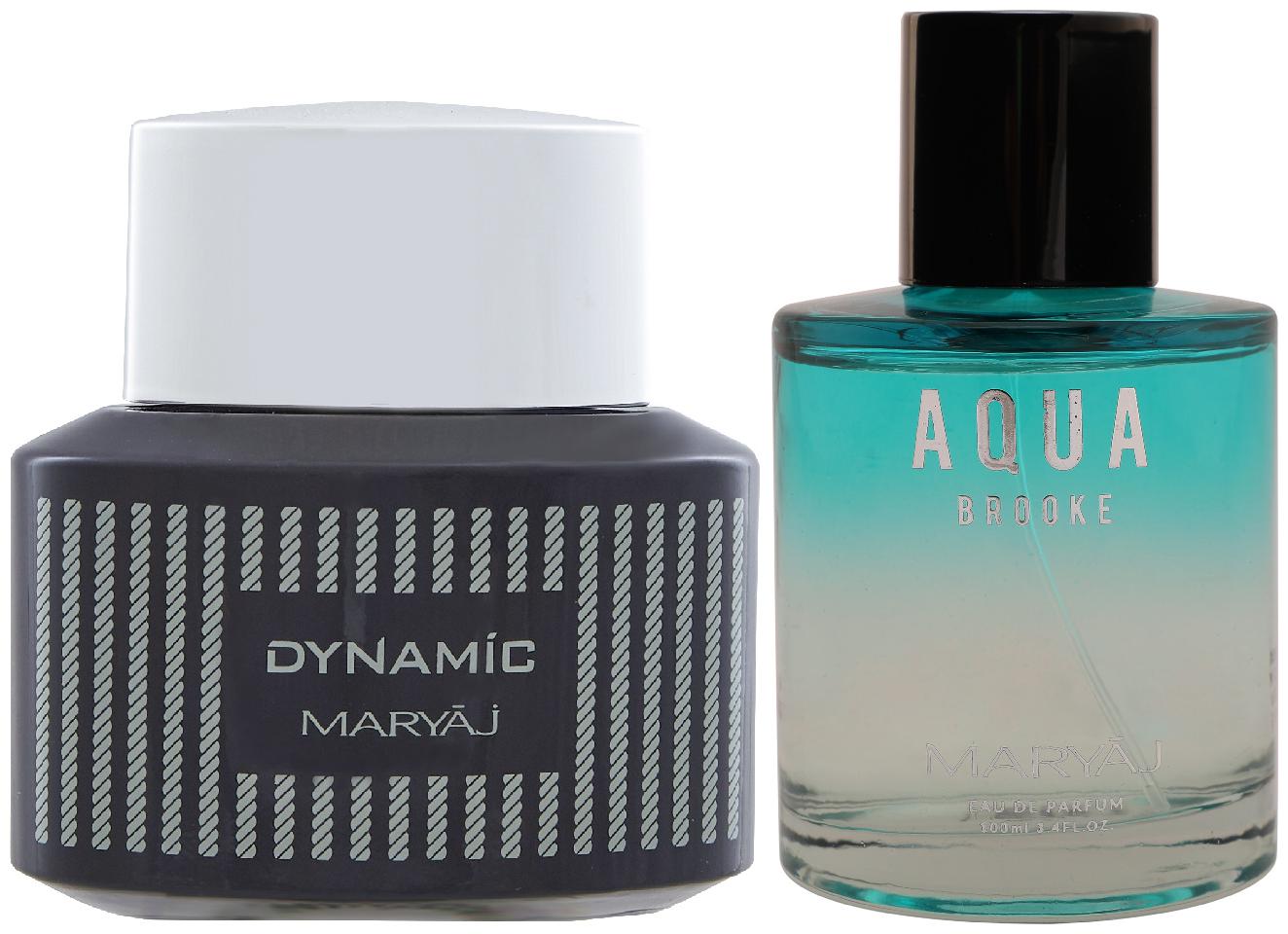 

Maryaj Dynamic Eau De Parfum Spicy Woody Perfume 100ml For Men And Maryaj Aqua Brooke Eau De Parfum Citrus Floral Perfume 100ml For Women (Pack Of 2)