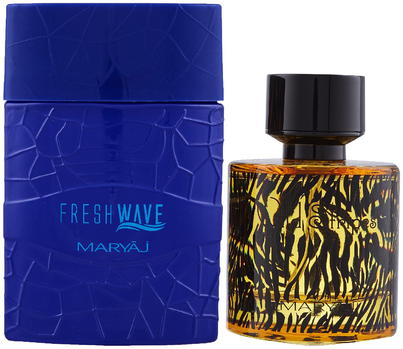 

Maryaj Fresh Wave Eau De Parfum Citrus Woody Perfume 100ml for Men and Maryaj Wild Stripes Eau De Parfum Aromatic Oriental Perfume 100ml for Men ( Pack of 2 )