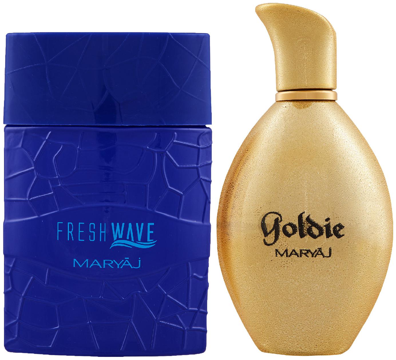 

Maryaj Fresh Wave Eau De Parfum Citrus Woody Perfume 100ml for Men and Maryaj Goldie Eau De Parfum Fruity Floral Perfume 100ml for Women