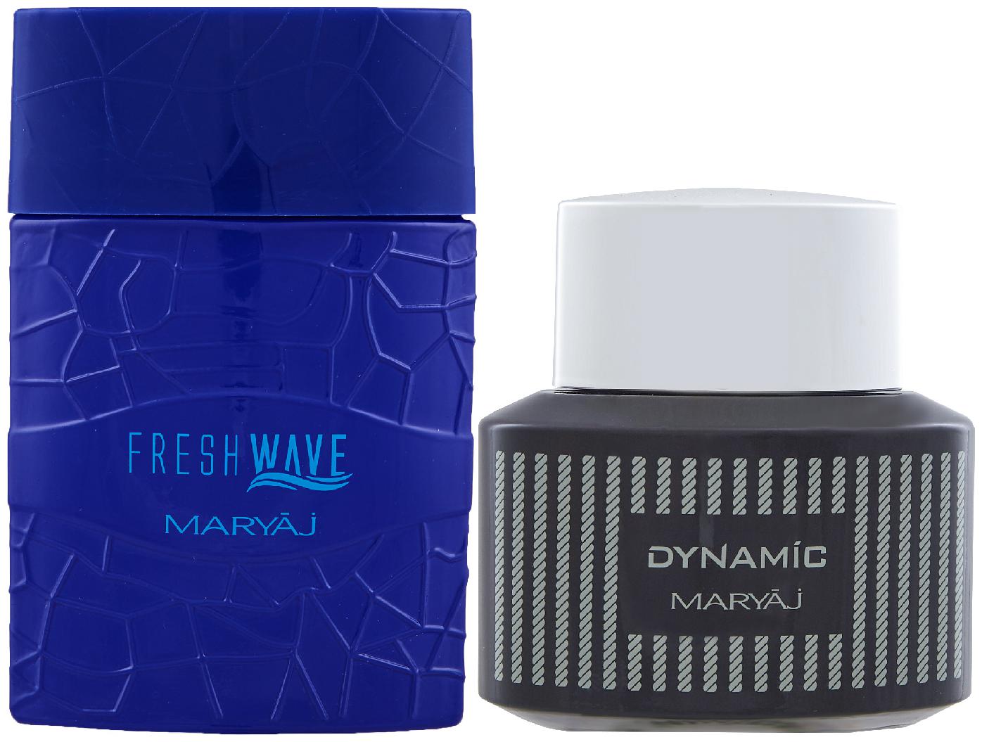

Maryaj Fresh Wave Eau De Parfum Citrus Woody Perfume 100ml for Men and Maryaj Dynamic Eau De Parfum Spicy Woody Perfume 100ml for Men ( Pack of 2 )