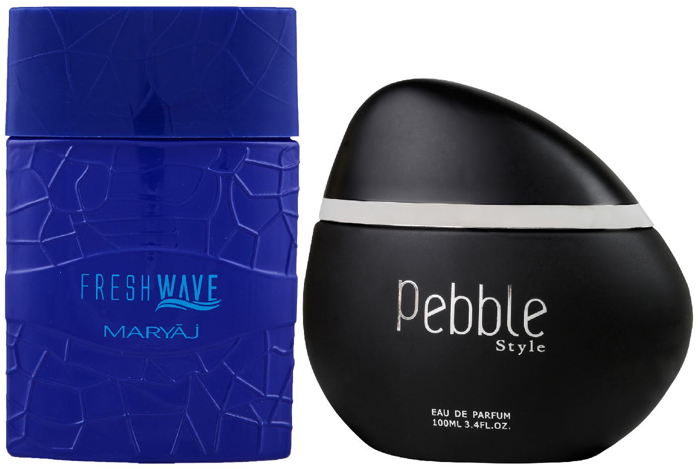 

Maryaj Fresh Wave Eau De Parfum Citrus Woody Perfume 100ml For Men And Maryaj Pebble Style Eau De Parfum Spicy Woody Perfume 100ml For Men (Pack Of 2)