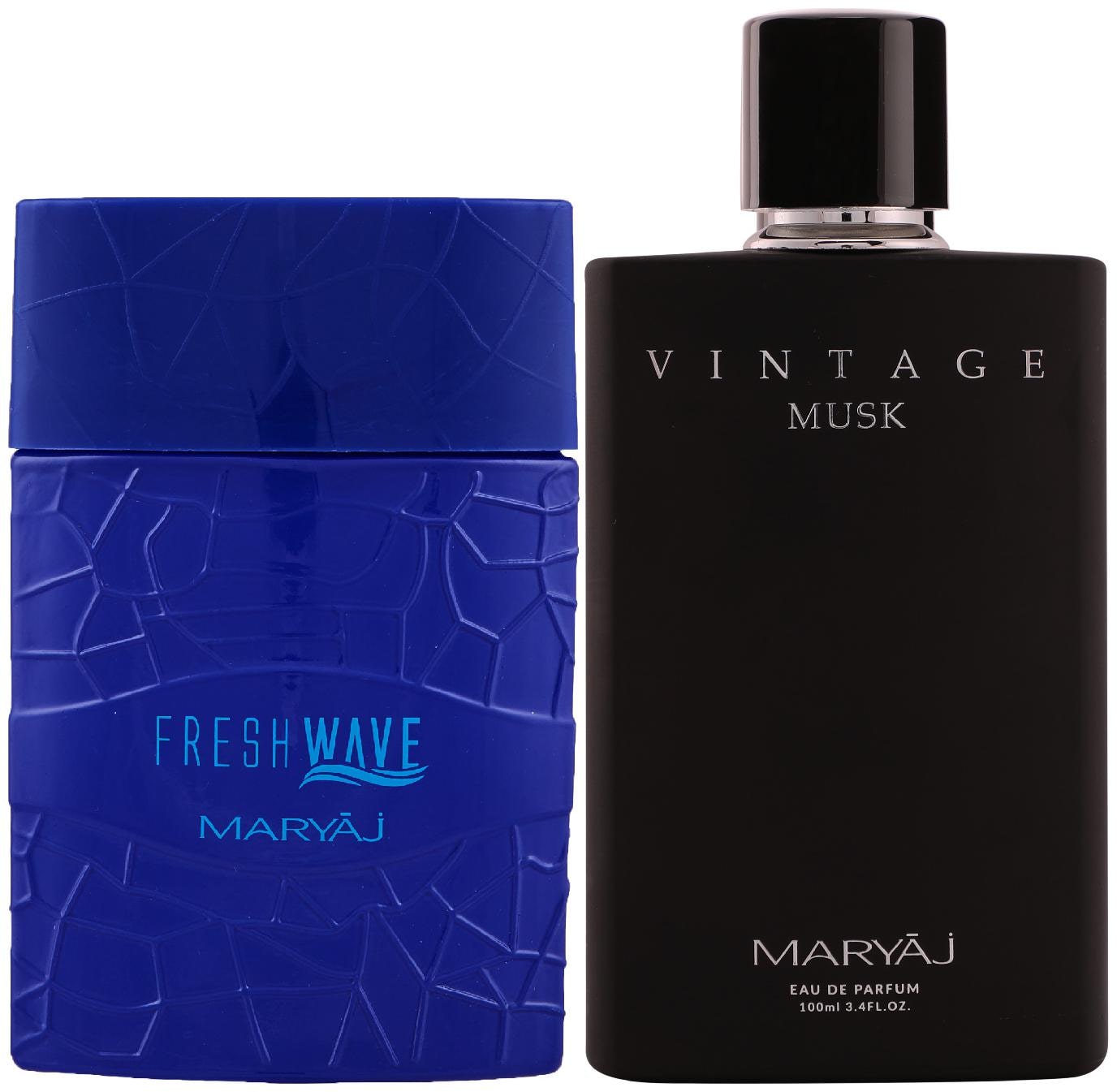 

Maryaj Fresh Wave Eau De Parfum Citrus Woody Perfume 100ml For Men And Maryaj Vintage Musk Eau De Parfum Floral Musky Perfume 100ml For Unisex (Pack Of 2)