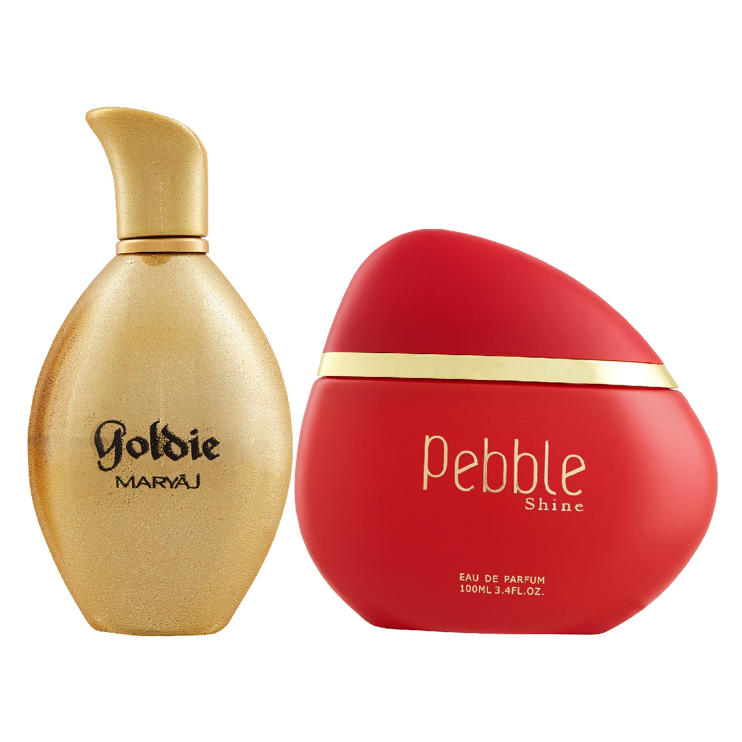 

Maryaj Goldie Eau De Parfum Fruity Floral Perfume 100ml And Pebble Shine Eau De Parfum Floral Fruity Perfume 100ml For women (Pack of 2)