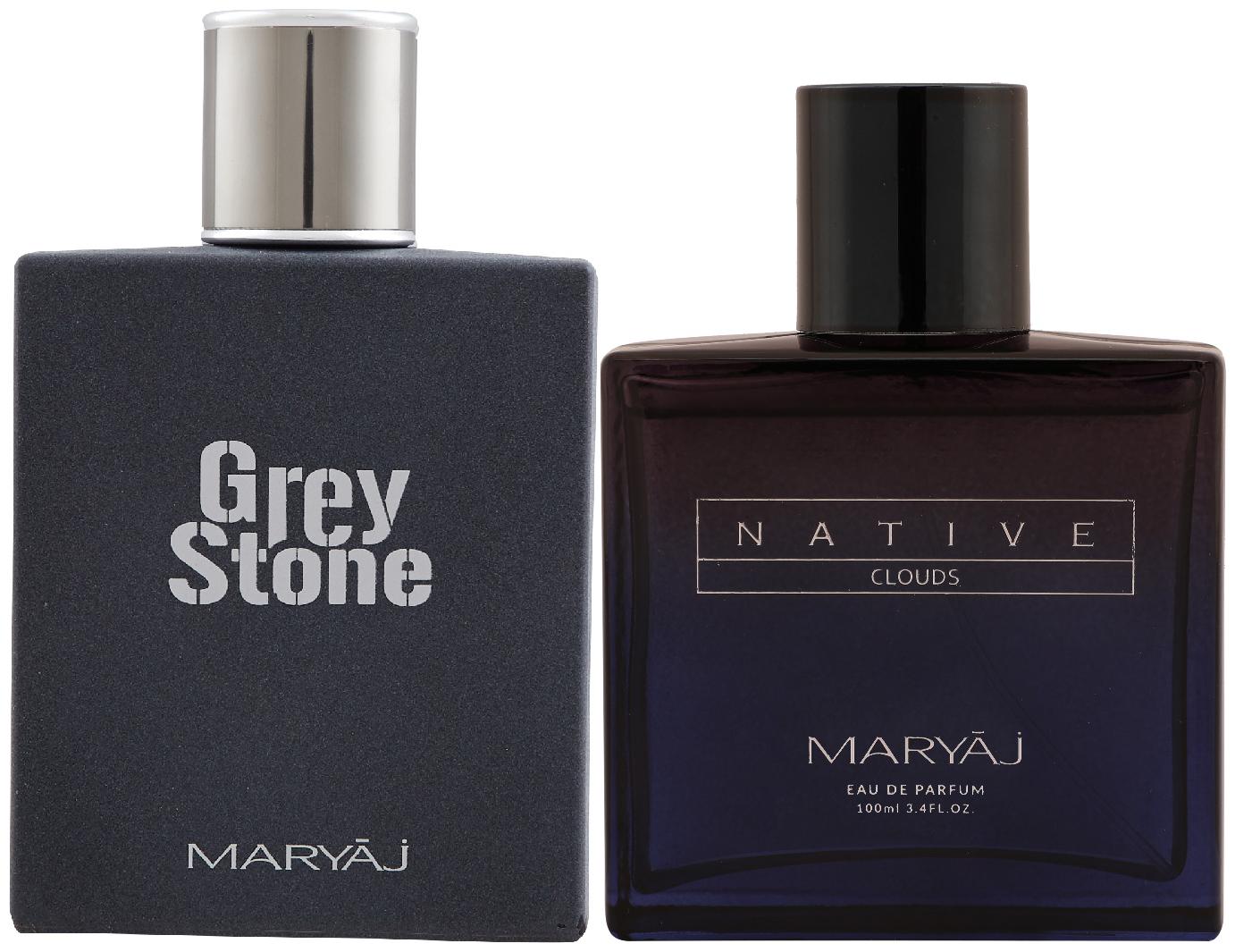 

Maryaj Grey Stone Eau De Parfum Aromatic Woody Perfume 100ml For Men And Maryaj Native Clouds Eau De Parfum Aromatic Woody Perfume 100ml For Unisex (Pack Of 2)