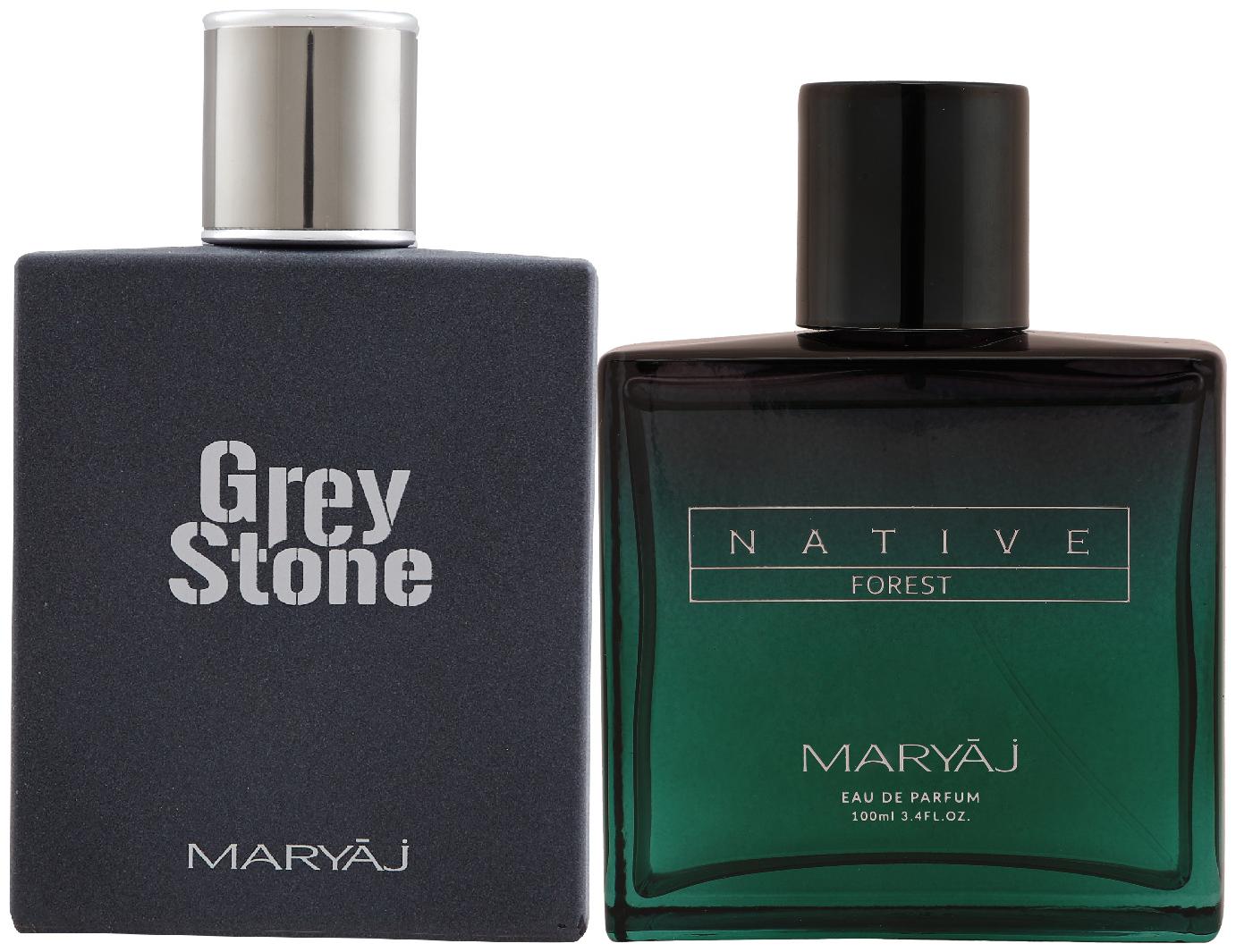 

Maryaj Grey Stone Eau De Parfum Aromatic Woody Perfume 100ml For Men And Maryaj Native Forest Eau De Parfum Aromatic Powdery Perfume 100ml For Unisex (Pack Of 2)