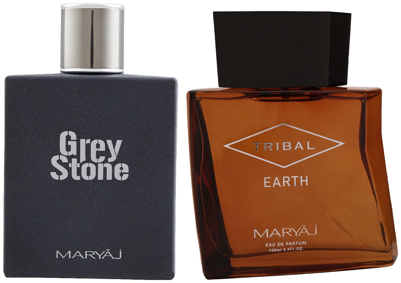 

Maryaj Grey Stone Eau De Parfum Aromatic Woody Perfume 100ml For Men And Maryaj Tribal Earth Eau De Parfum Citrus Woody Perfume 100ml For Unisex (Pack Of 2)