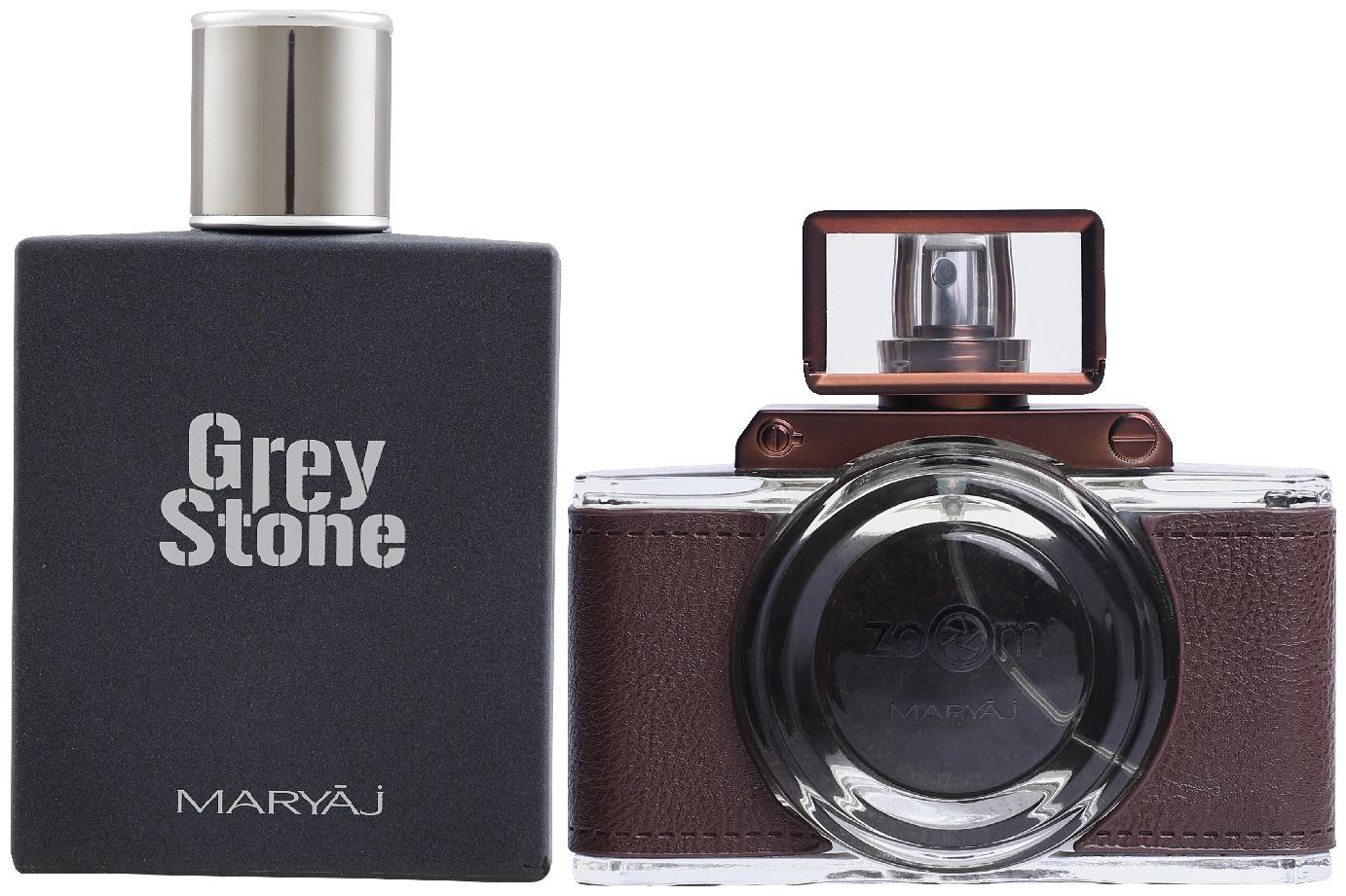 

Maryaj Grey Stone Eau De Parfum Aromatic Woody Perfume 100ml for Men and Maryaj Zoom Pour Homme Eau De Parfum Spicy Woody Perfume 100ml for Men ( Pack of 2 )