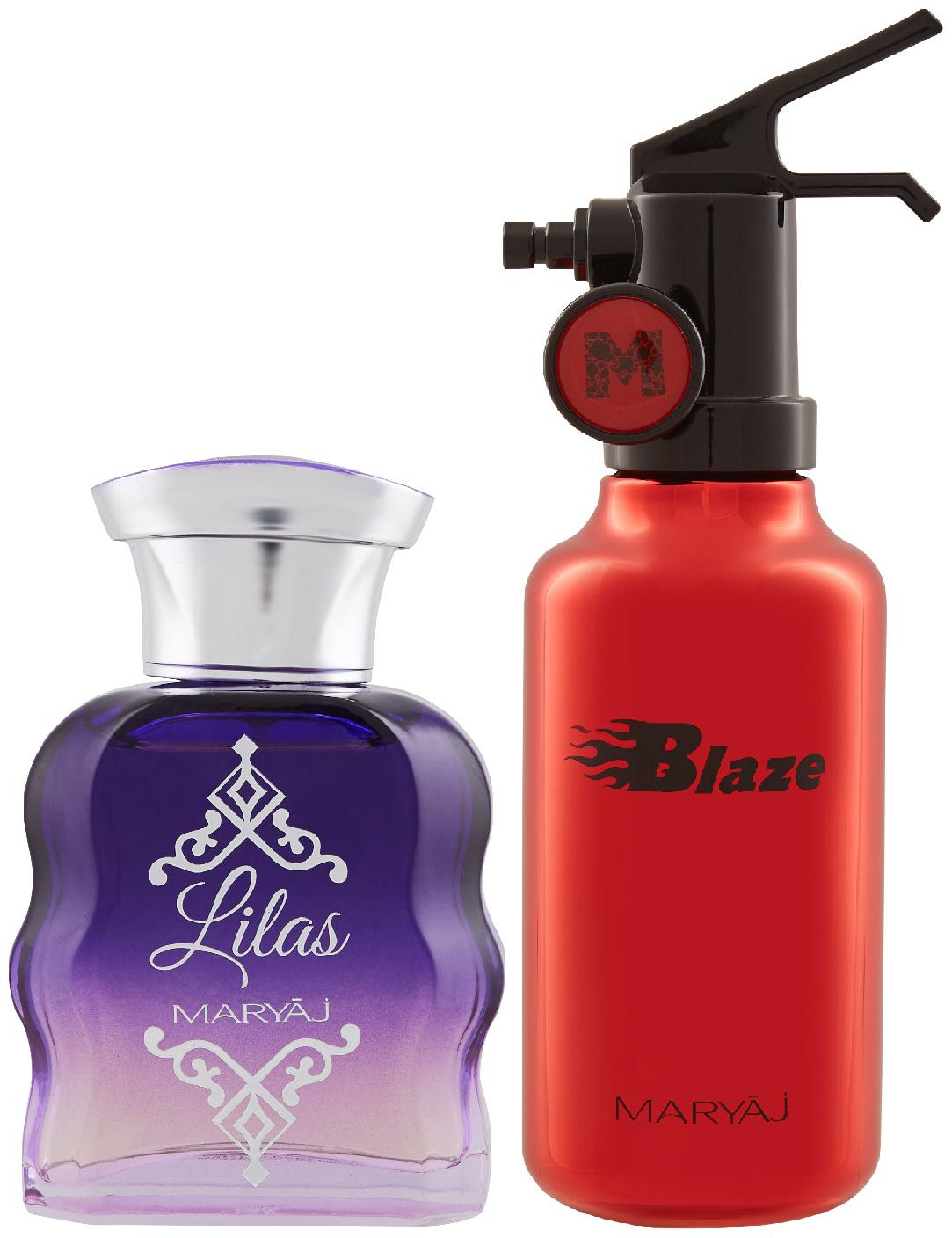 

Maryaj Lilas Eau De Parfum Citrus Floral Perfume 100ml for Women and Maryaj Blaze Eau De Parfum Citrus Aromatic Perfume 100ml for Men