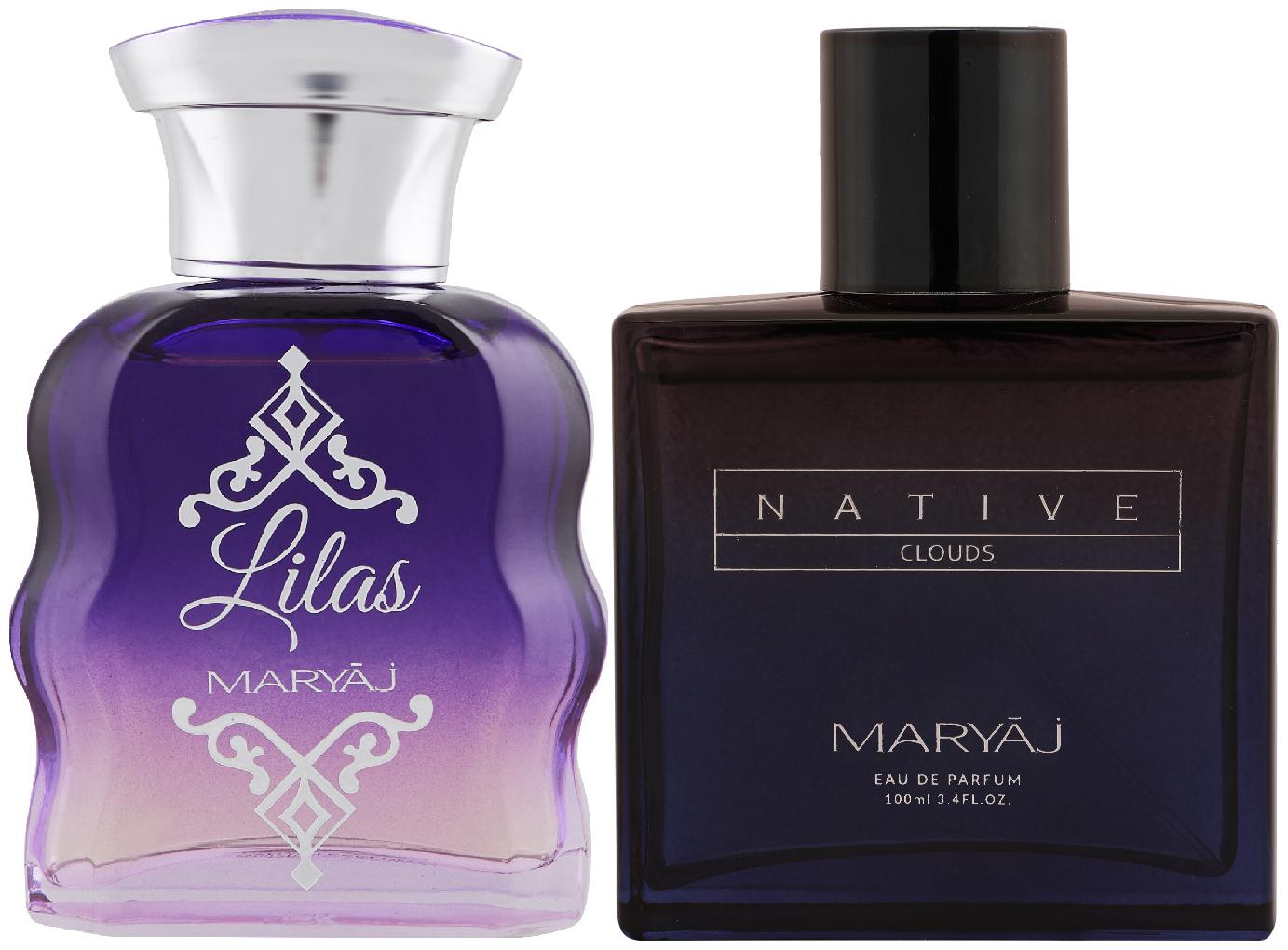

Maryaj Lilas Eau De Parfum Citrus Floral Perfume 100ml For Women And Maryaj Native Clouds Eau De Parfum Aromatic Woody Perfume 100ml For Unisex (Pack Of 2)