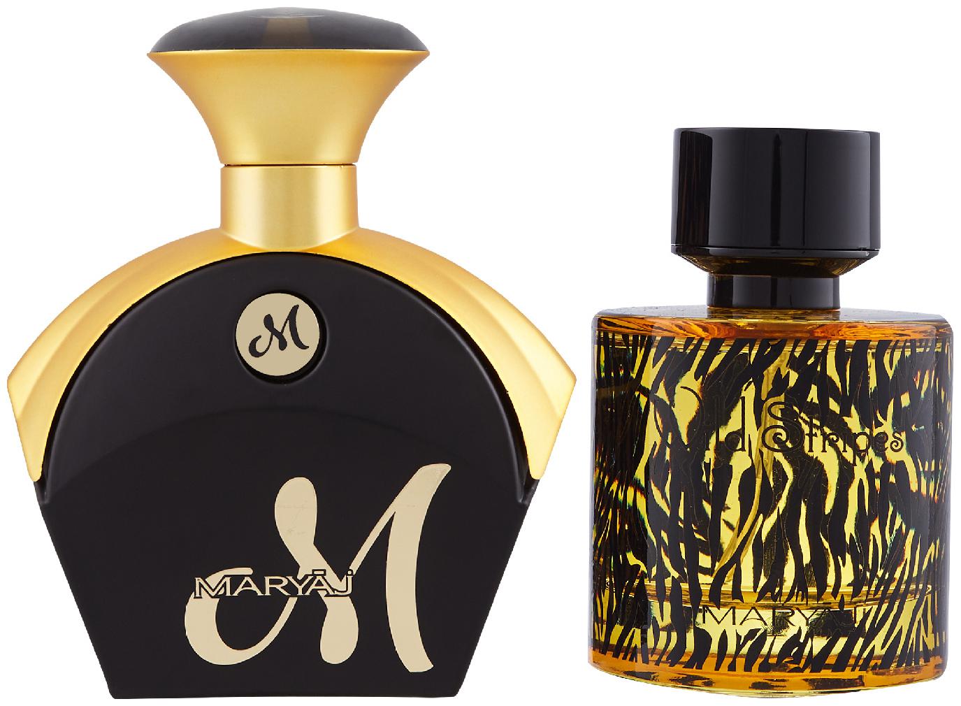 

Maryaj M for Her Eau De Parfum Fruity Floral Perfume 90ml for Women and Maryaj Wild Stripes Eau De Parfum Aromatic Oriental Perfume 100ml for Men