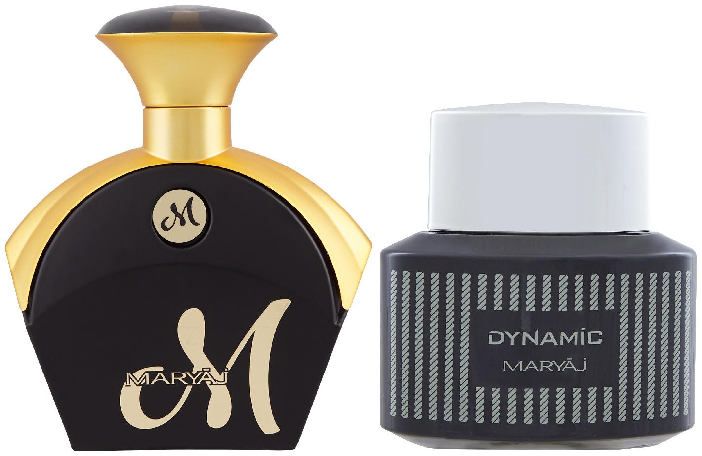 

Maryaj M for Her Eau De Parfum Fruity Floral Perfume 90ml for Women and Maryaj Dynamic Eau De Parfum Spicy Woody Perfume 100ml for Men