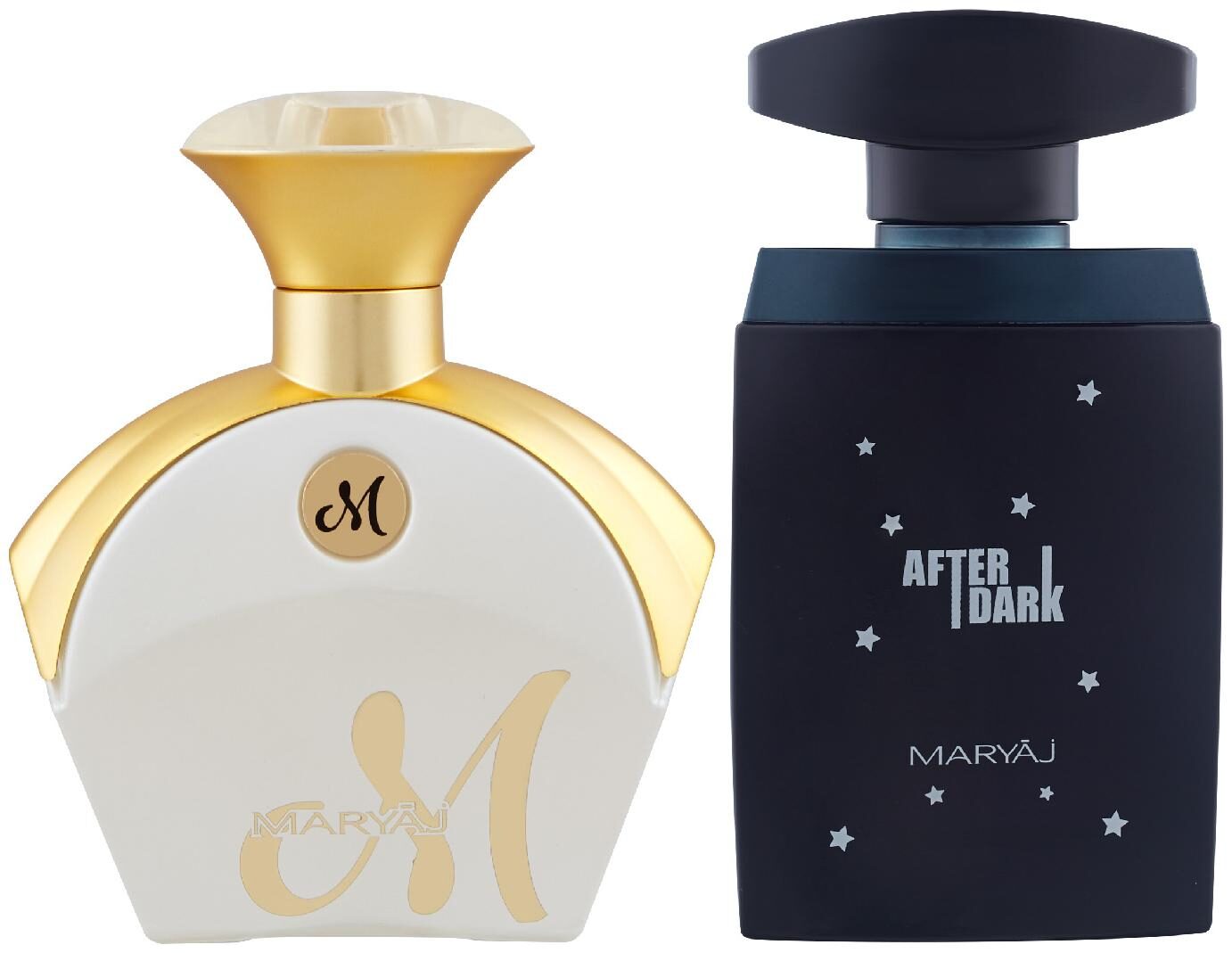 

Maryaj M White for Her Eau De Parfum Floral Fruity Perfume 90ml for Women and Maryaj After Dark Eau De Parfum Woody Aromatic Perfume 100ml for Men