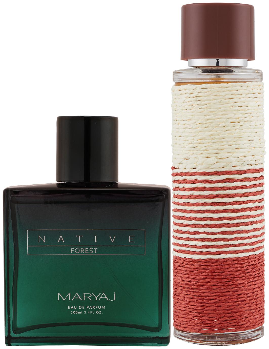 

Maryaj Native Forest Eau De Parfum Aromatic Powdery Perfume 100ml for Unisex and Maryaj Deuce Homme Eau De Parfum Spicy Woody Perfume 100ml for Men
