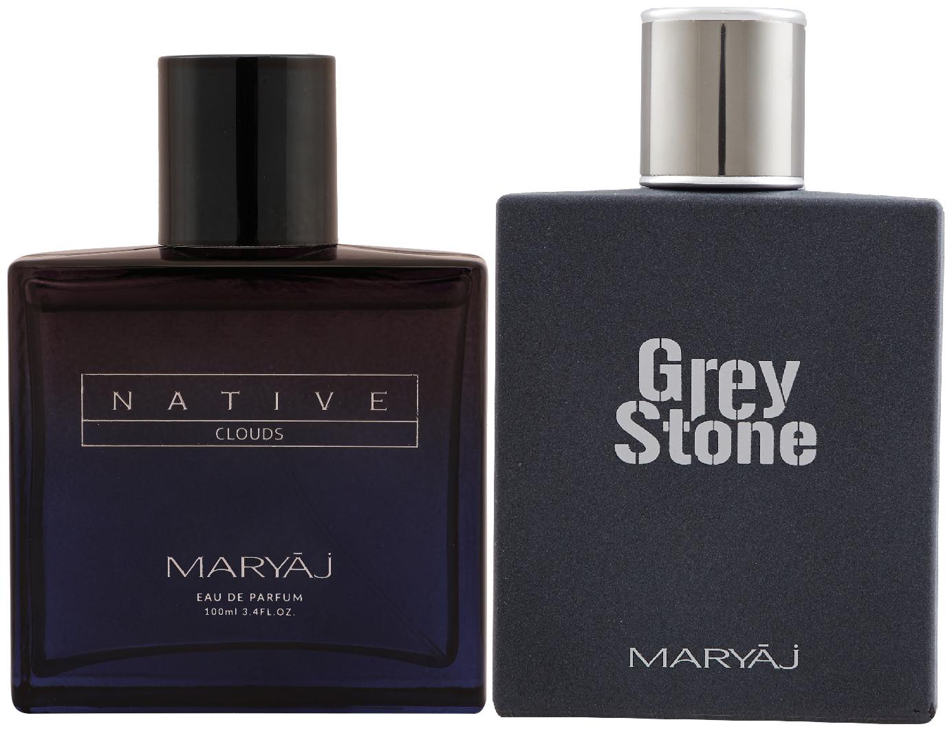 

Maryaj Native Clouds Eau De Parfum Aromatic Woody Perfume 100ml for Unisex and Maryaj Grey Stone Eau De Parfum Aromatic Woody Perfume 100ml for Men