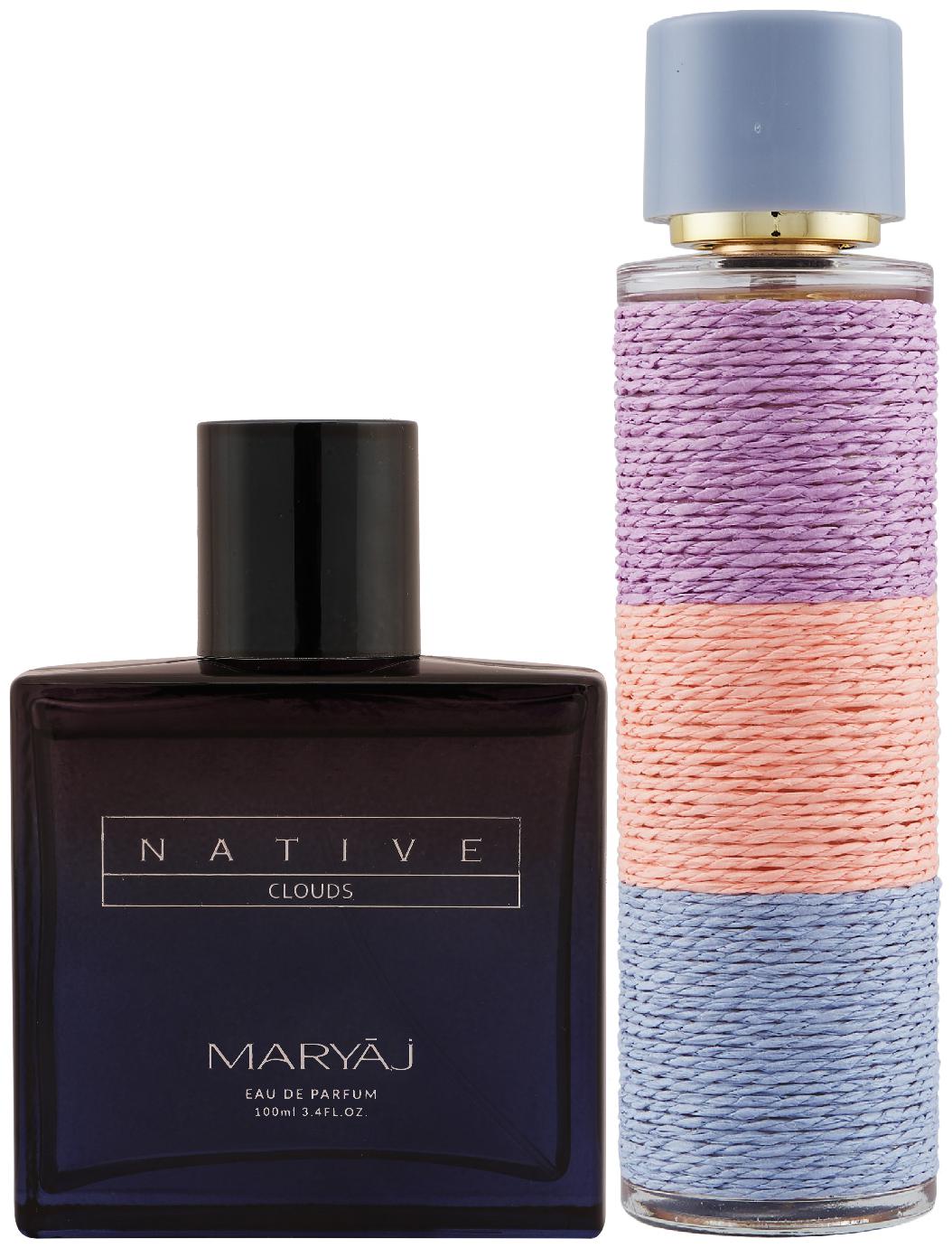 

Maryaj Native Clouds Eau De Parfum Aromatic Woody Perfume 100ml For Unisex And Maryaj Deuce Femme Eau De Parfum Floral Fruity Perfume 100ml For Women (Pack Of 2)