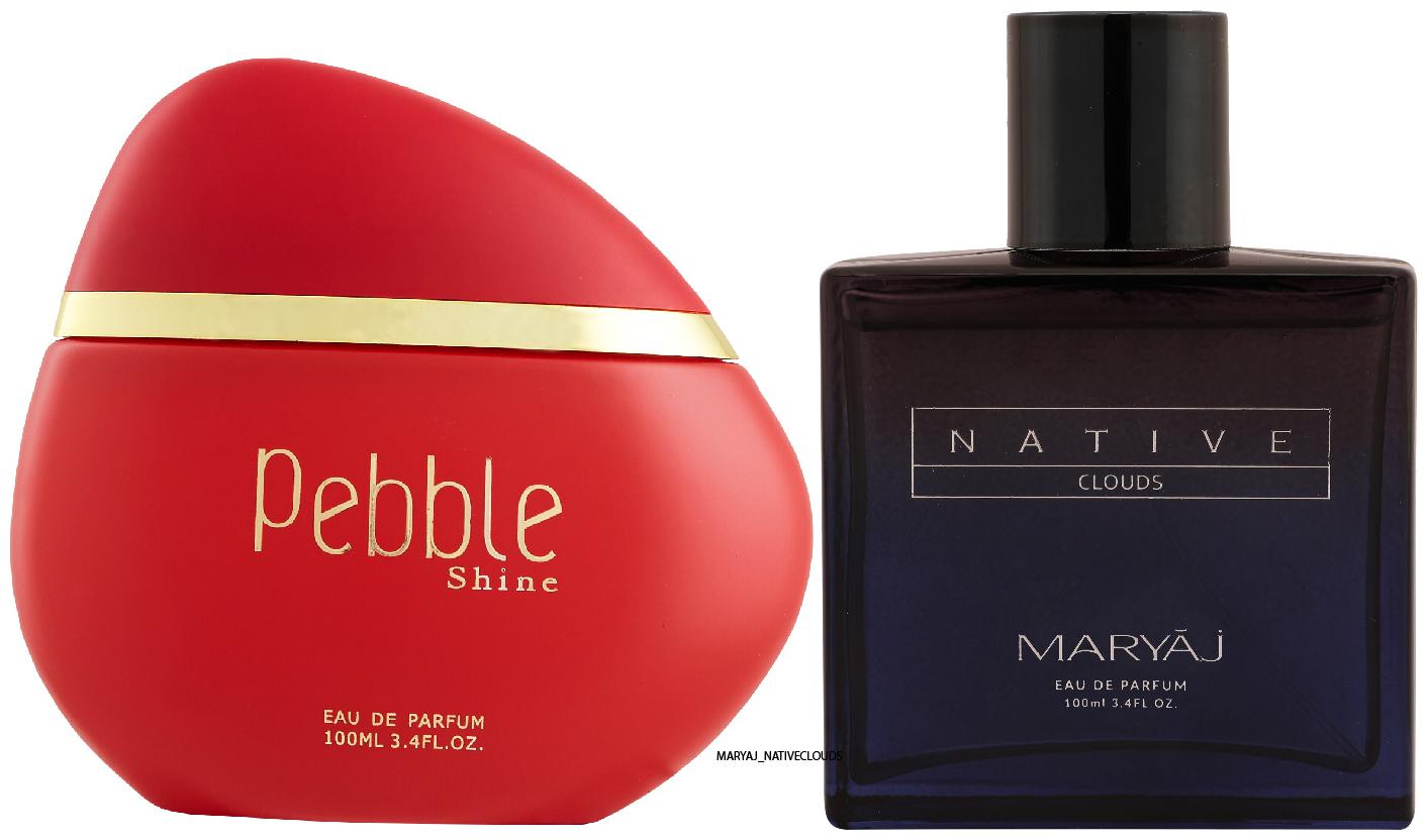 

Maryaj Pebble Shine Eau De Parfum Floral Fruity Perfume 100ml For Women And Maryaj Native Clouds Eau De Parfum Aromatic Woody Perfume 100ml For Unisex (Pack Of 2)