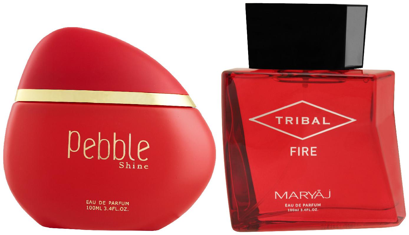 

Maryaj Pebble Shine Eau De Parfum Floral Fruity Perfume 100ml For Women And Maryaj Tribal Fire Eau De Parfum Woody Ambery Perfume 100ml For Unisex (Pack Of 2)