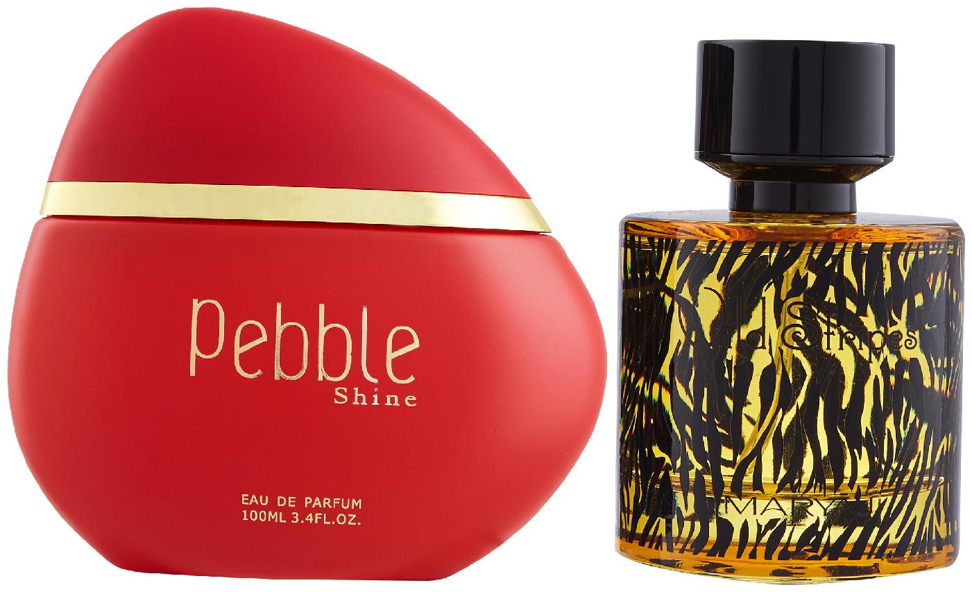 

Maryaj Pebble Shine Eau De Parfum Floral Fruity Perfume 100ml for Women and Maryaj Wild Stripes Eau De Parfum Aromatic Oriental Perfume 100ml for Men