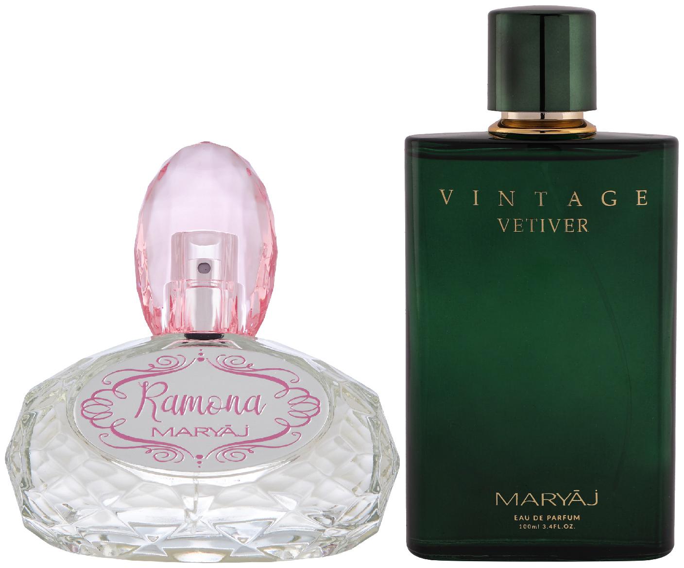

Maryaj Ramona Eau De Parfum Citrus Floral Perfume 100ml For Women And Maryaj Vintage Vetiver Eau De Parfum Citrus Aromatic Perfume 100ml For Unisex (Pack Of 2)