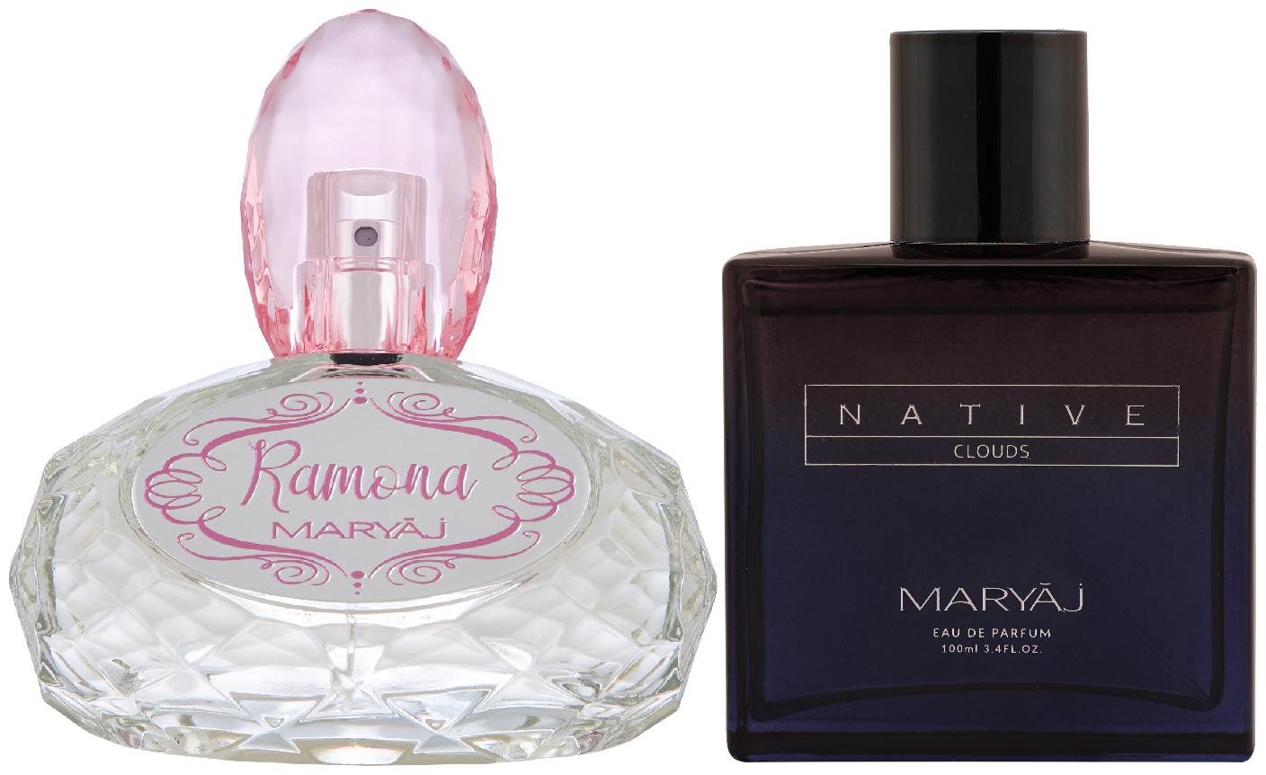 

Maryaj Ramona Eau De Parfum Citrus Floral Perfume 100ml For Women And Maryaj Native Clouds Eau De Parfum Aromatic Woody Perfume 100ml For Unisex (Pack Of 2)