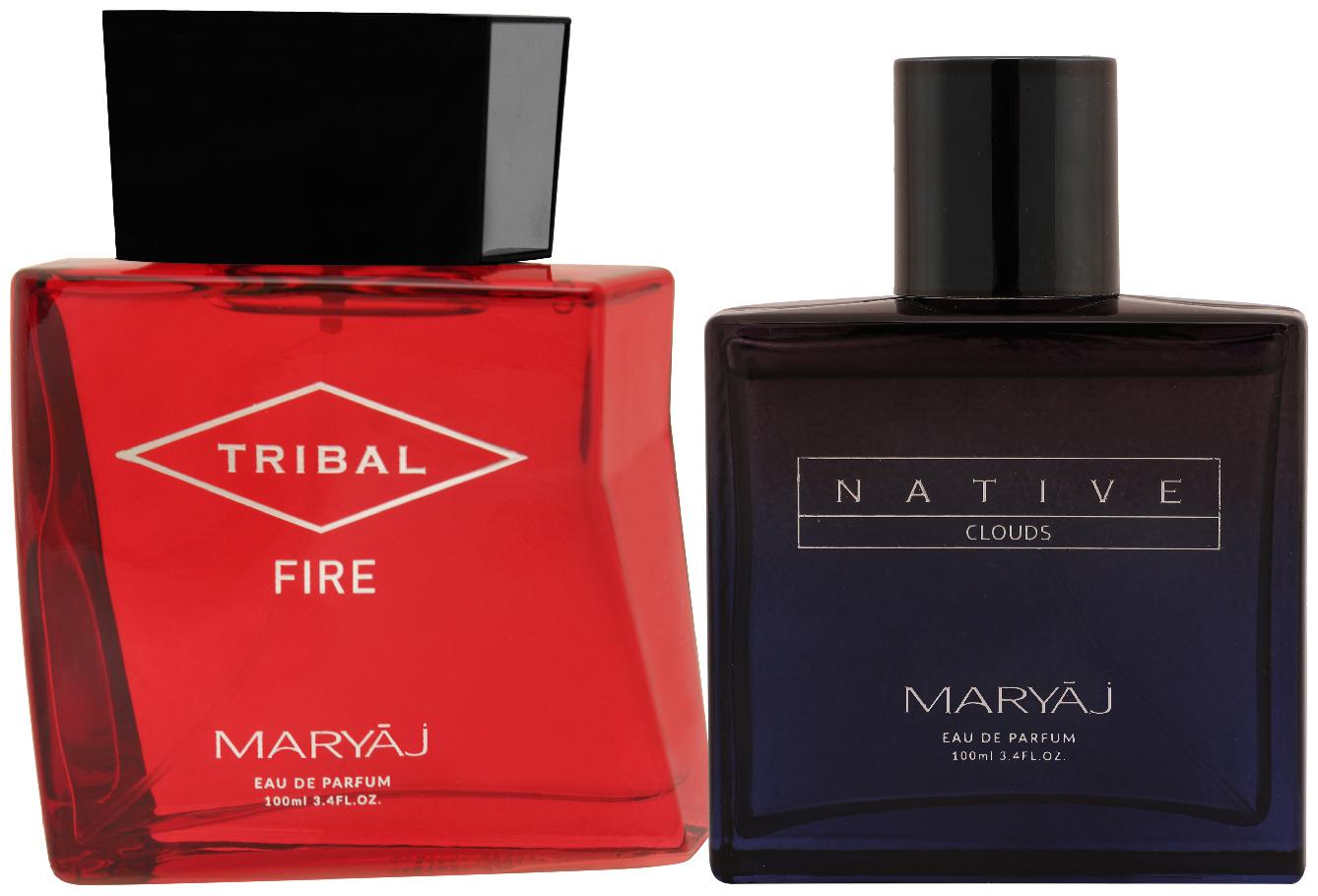 

Maryaj Tribal Fire Eau De Parfum Woody Ambery Perfume 100ml For Unisex And Maryaj Native Clouds Eau De Parfum Aromatic Woody Perfume 100ml For Unisex (Pack Of 2)