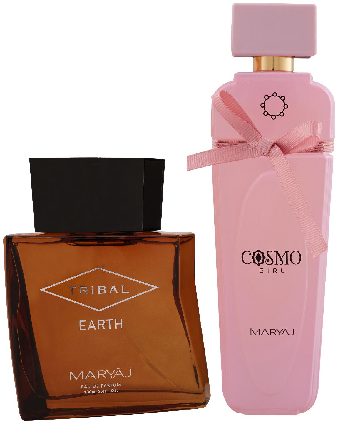 

Maryaj Tribal Earth Eau De Parfum Citrus Woody Perfume 100ml for Unisex and Maryaj Cosmo Girl Eau De Parfum Floral Powdery Perfume 100ml for Women