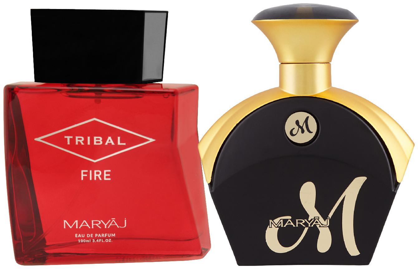 

Maryaj Tribal Fire Eau De Parfum Woody Ambery Perfume 100ml For Unisex And Maryaj M For Her Eau De Parfum Fruity Floral Perfume 90ml For Women (Pack Of 2)