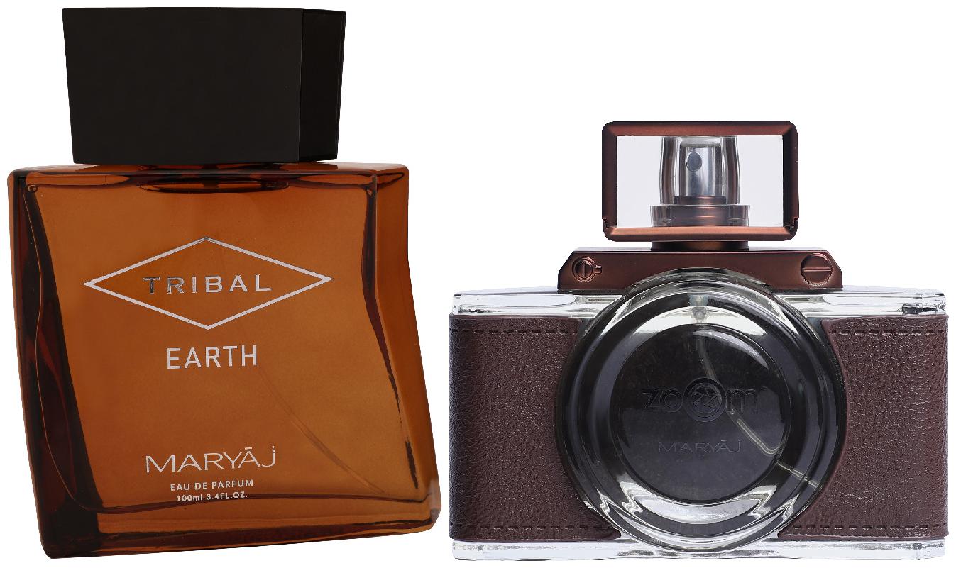 

Maryaj Tribal Earth Eau De Parfum Citrus Woody Perfume 100ml for Unisex and Maryaj Zoom Pour Homme Eau De Parfum Spicy Woody Perfume 100ml for Men