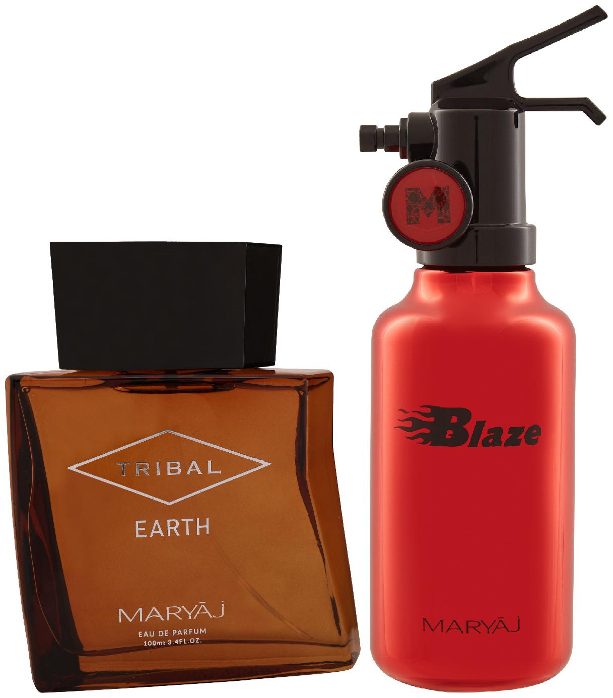 

Maryaj Tribal Earth Eau De Parfum Citrus Woody Perfume 100ml for Unisex and Maryaj Blaze Eau De Parfum Citrus Aromatic Perfume 100ml for Men