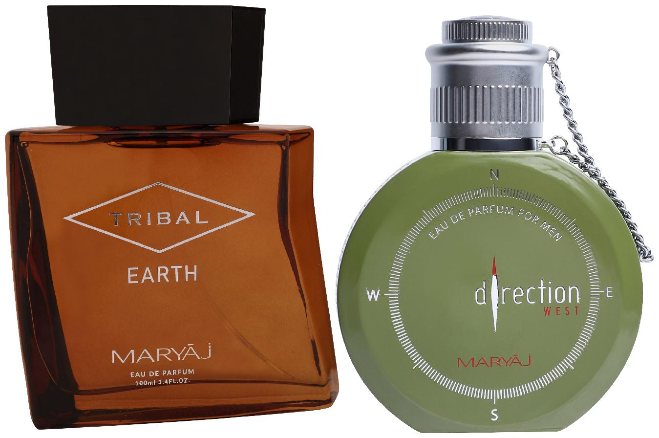 

Maryaj Tribal Earth Eau De Parfum Citrus Woody Perfume 100ml for Unisex and Maryaj Direction West Eau De Parfum Green Spicy Perfume 100ml for Men