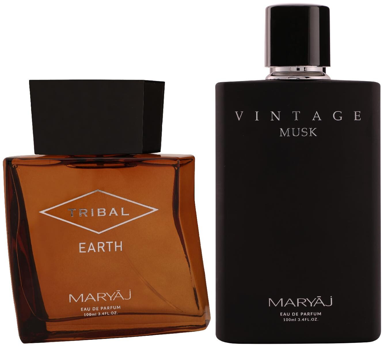 

Maryaj Tribal Earth Eau De Parfum Citrus Woody Perfume 100ml For Unisex And Maryaj Vintage Musk Eau De Parfum Floral Musky Perfume 100ml For Unisex (Pack Of 2)