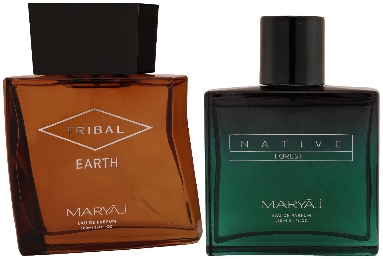 

Maryaj Tribal Earth Eau De Parfum Citrus Woody Perfume 100ml For Unisex And Maryaj Native Forest Eau De Parfum Aromatic Powdery Perfume 100ml For Unisex (Pack Of 2)