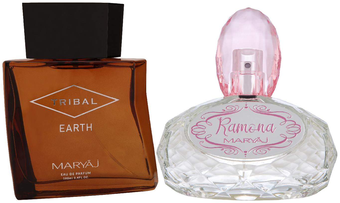 

Maryaj Tribal Earth Eau De Parfum Citrus Woody Perfume 100ml for Unisex and Maryaj Ramona Eau De Parfum Citrus Floral Perfume 100ml for Women