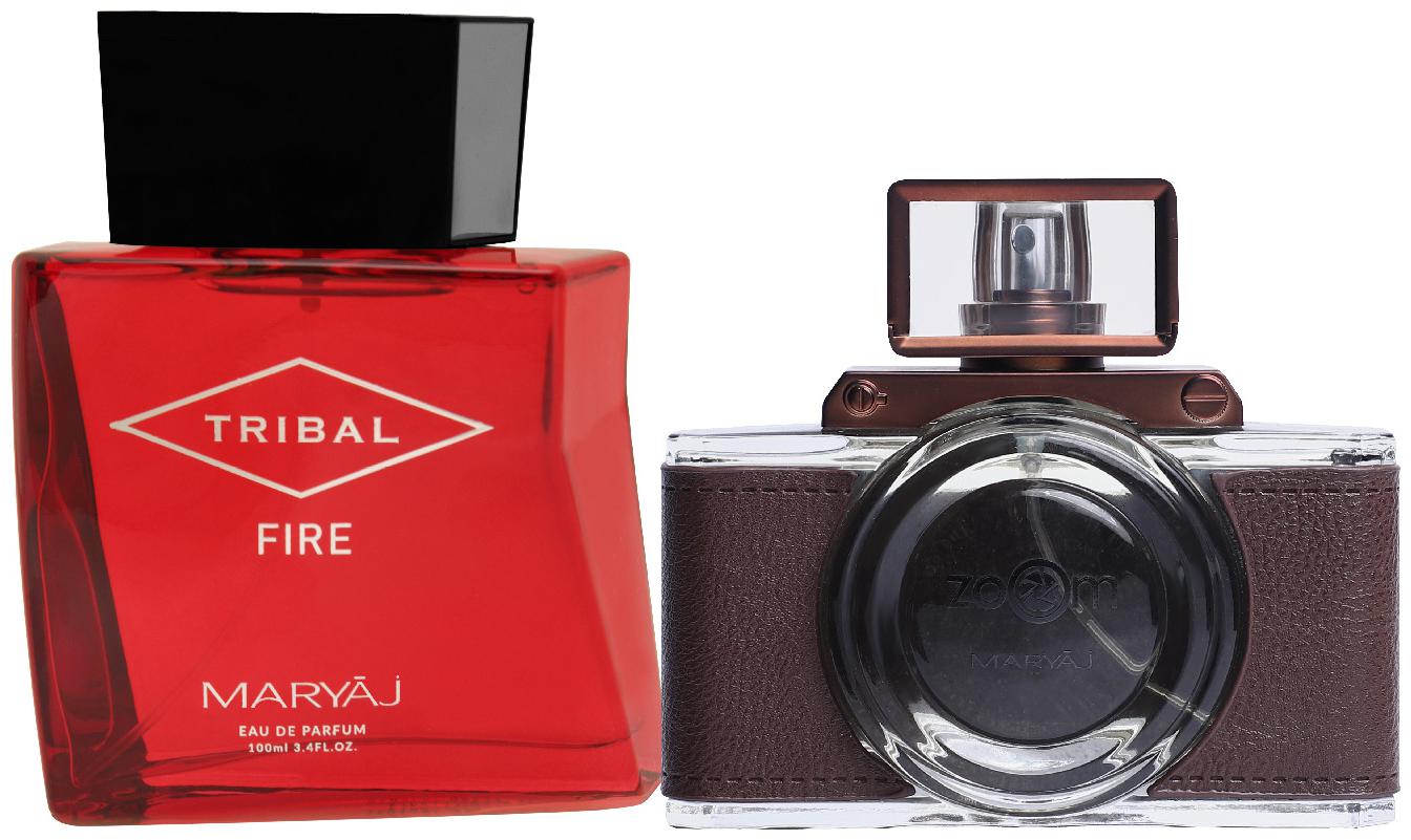 

Maryaj Tribal Fire Eau De Parfum Woody Ambery Perfume 100ml for Unisex and Maryaj Zoom Pour Homme Eau De Parfum Spicy Woody Perfume 100ml for Men
