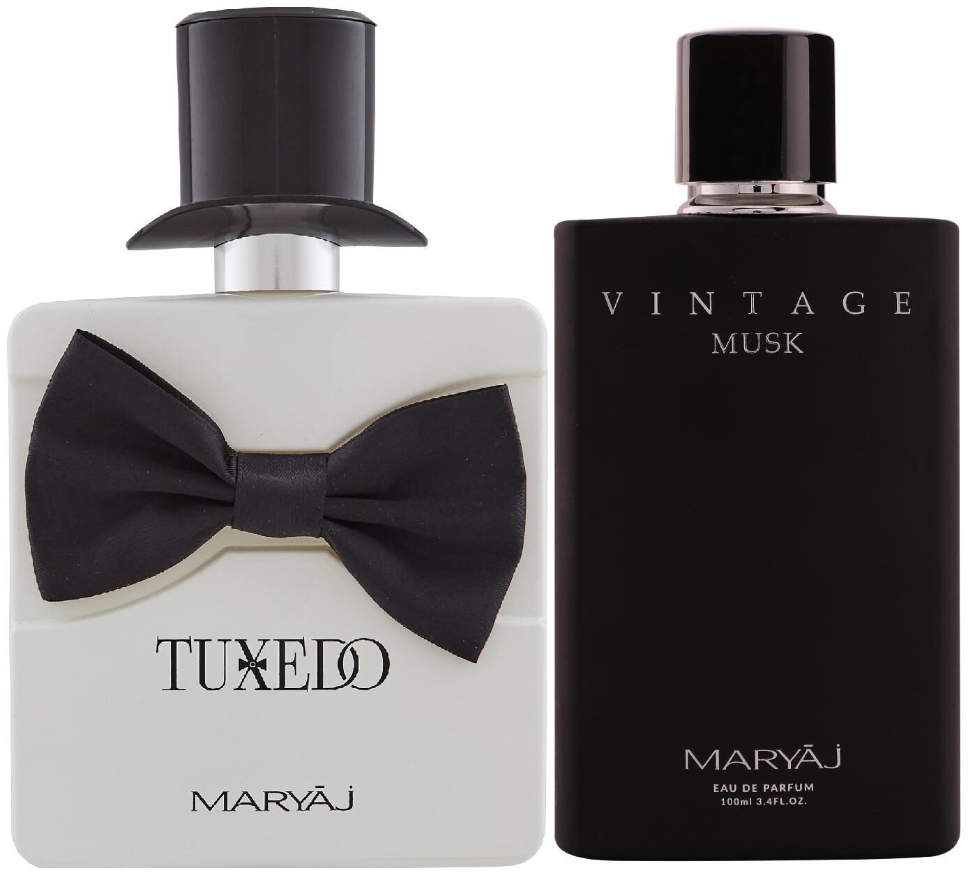 

Maryaj Tuxedo Eau De Parfum Spicy Woody Perfume 100ml For Men And Maryaj Vintage Musk Eau De Parfum Floral Musky Perfume 100ml For Unisex (Pack Of 2)