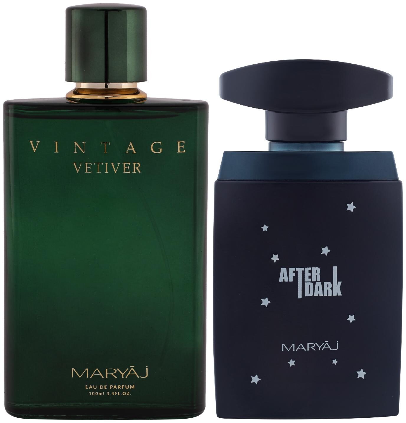 

Maryaj Vintage Vetiver Eau De Parfum Citrus Aromatic Perfume 100ml for Unisex and Maryaj After Dark Eau De Parfum Woody Aromatic Perfume 100ml for Men