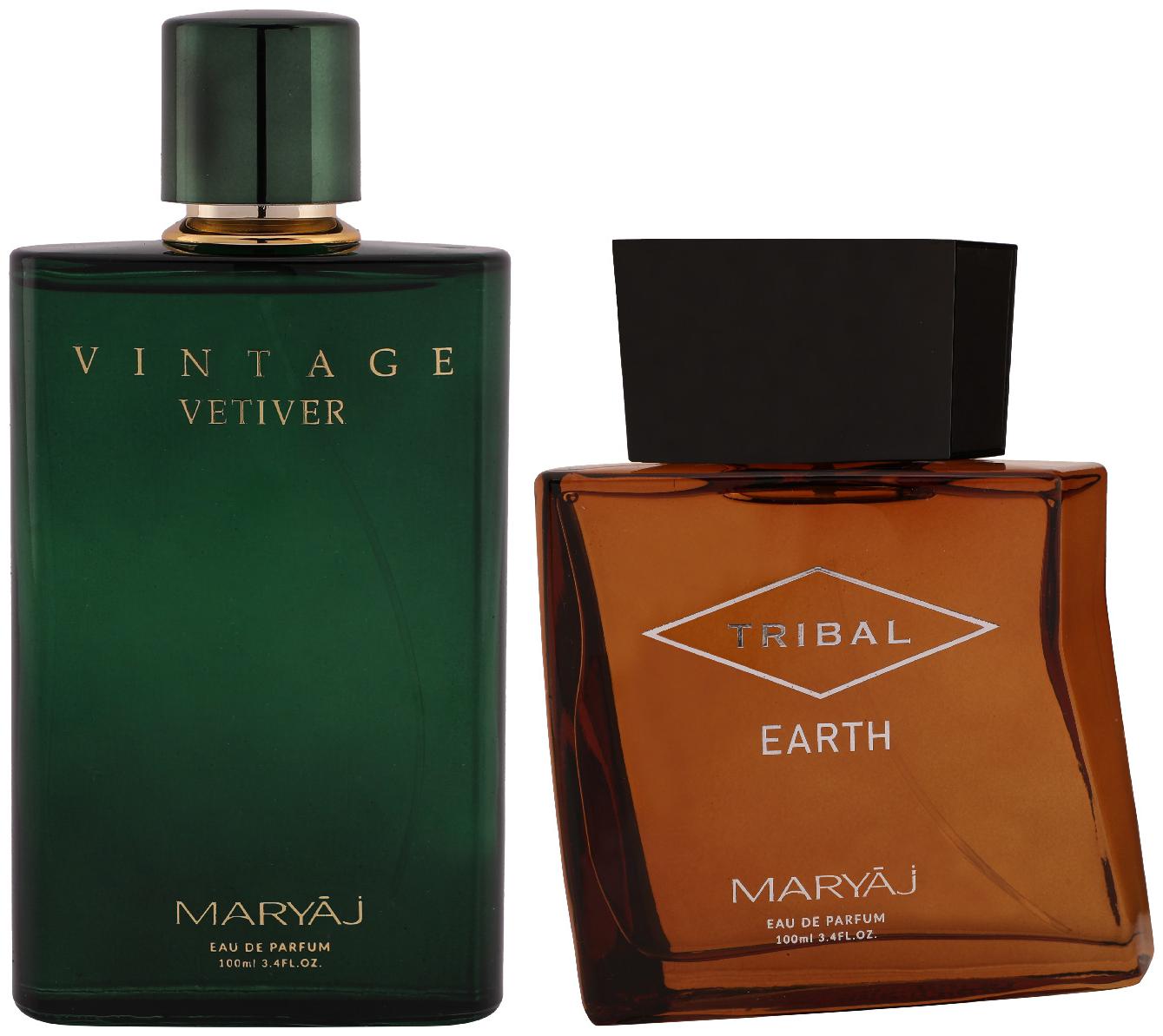 

Maryaj Vintage Vetiver Eau De Parfum Citrus Aromatic Perfume 100ml For Unise And Maryaj Tribal Earth Eau De Parfum Citrus Woody Perfume 100ml For Unisex X (Pack Of 2)