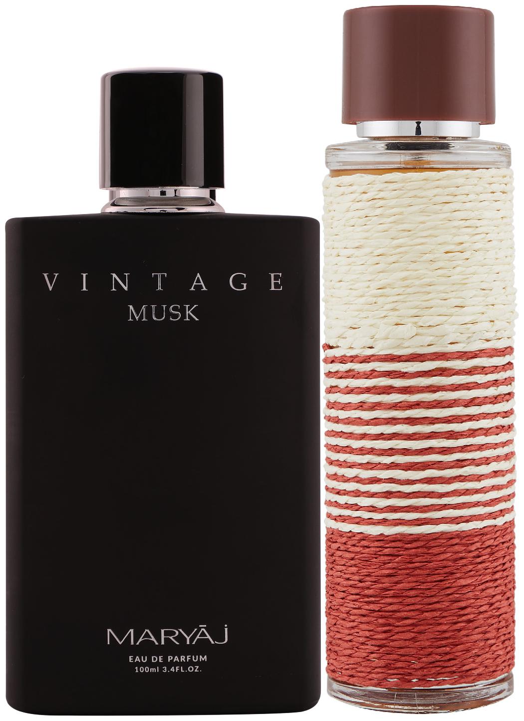 

Maryaj Vintage Musk Eau De Parfum Floral Musky Perfume 100ml for Unisex and Maryaj Deuce Homme Eau De Parfum Spicy Woody Perfume 100ml for Men