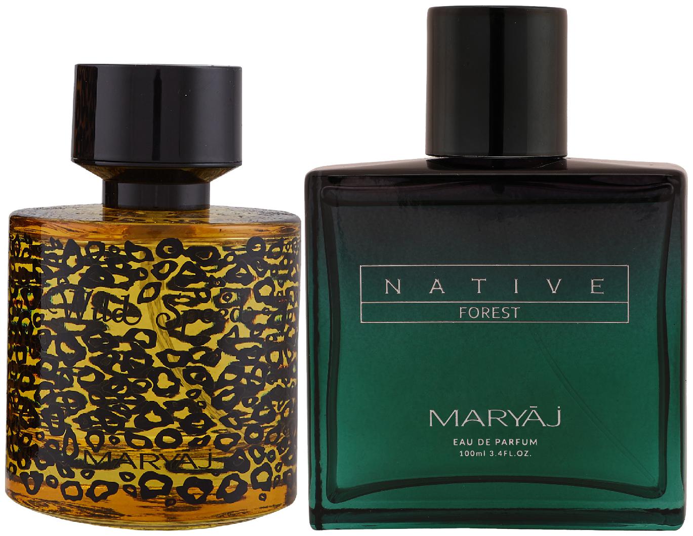 

Maryaj Wild Speed Eau De Parfum Citrus Spicy Perfume 100ml For Men And Maryaj Native Forest Eau De Parfum Aromatic Powdery Perfume 100ml For Unisex (Pack Of 2)