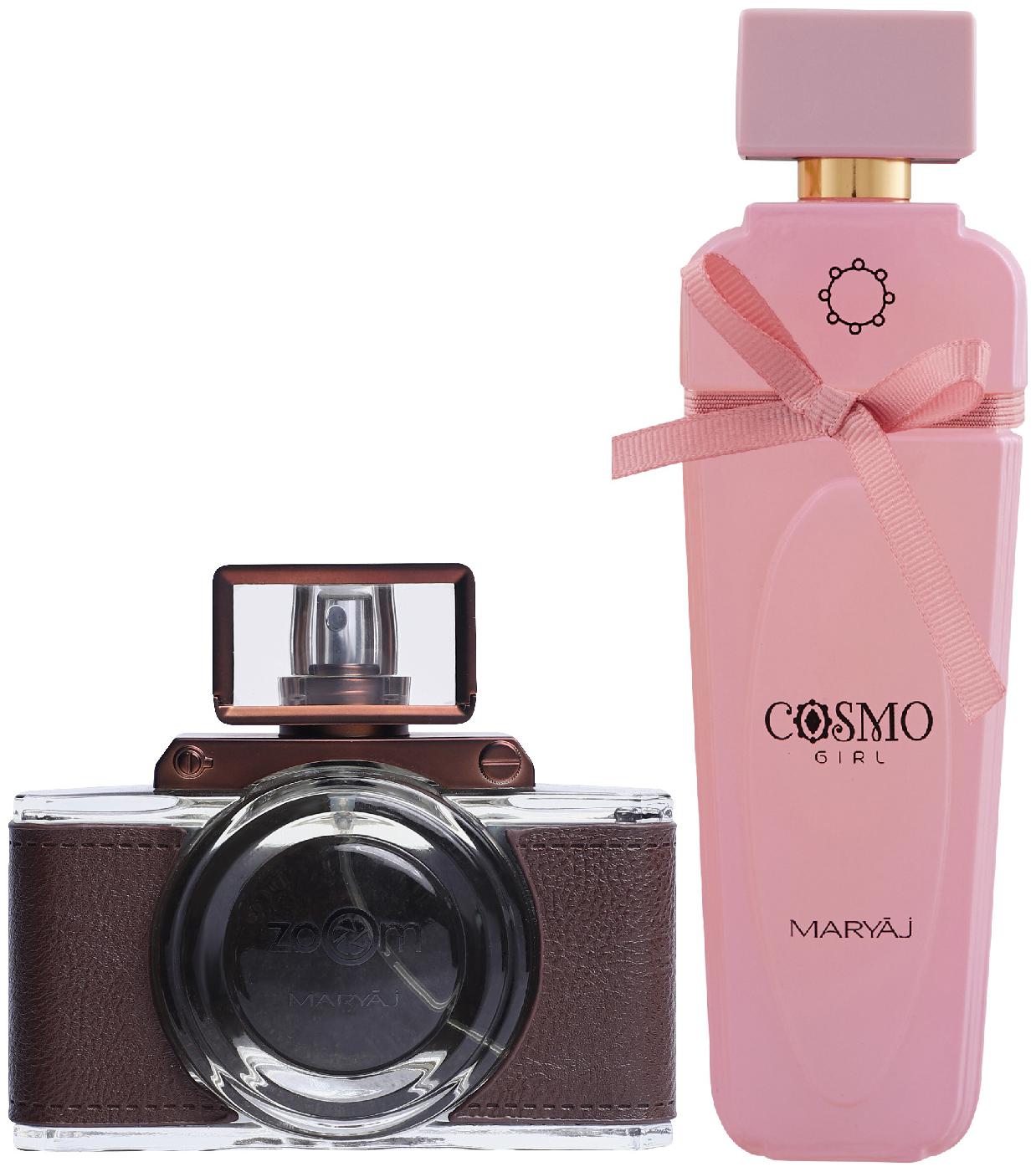 

Maryaj Zoom Pour Homme Eau De Parfum Spicy Woody Perfume 100ml for Men and Maryaj Cosmo Girl Eau De Parfum Floral Powdery Perfume 100ml for Women