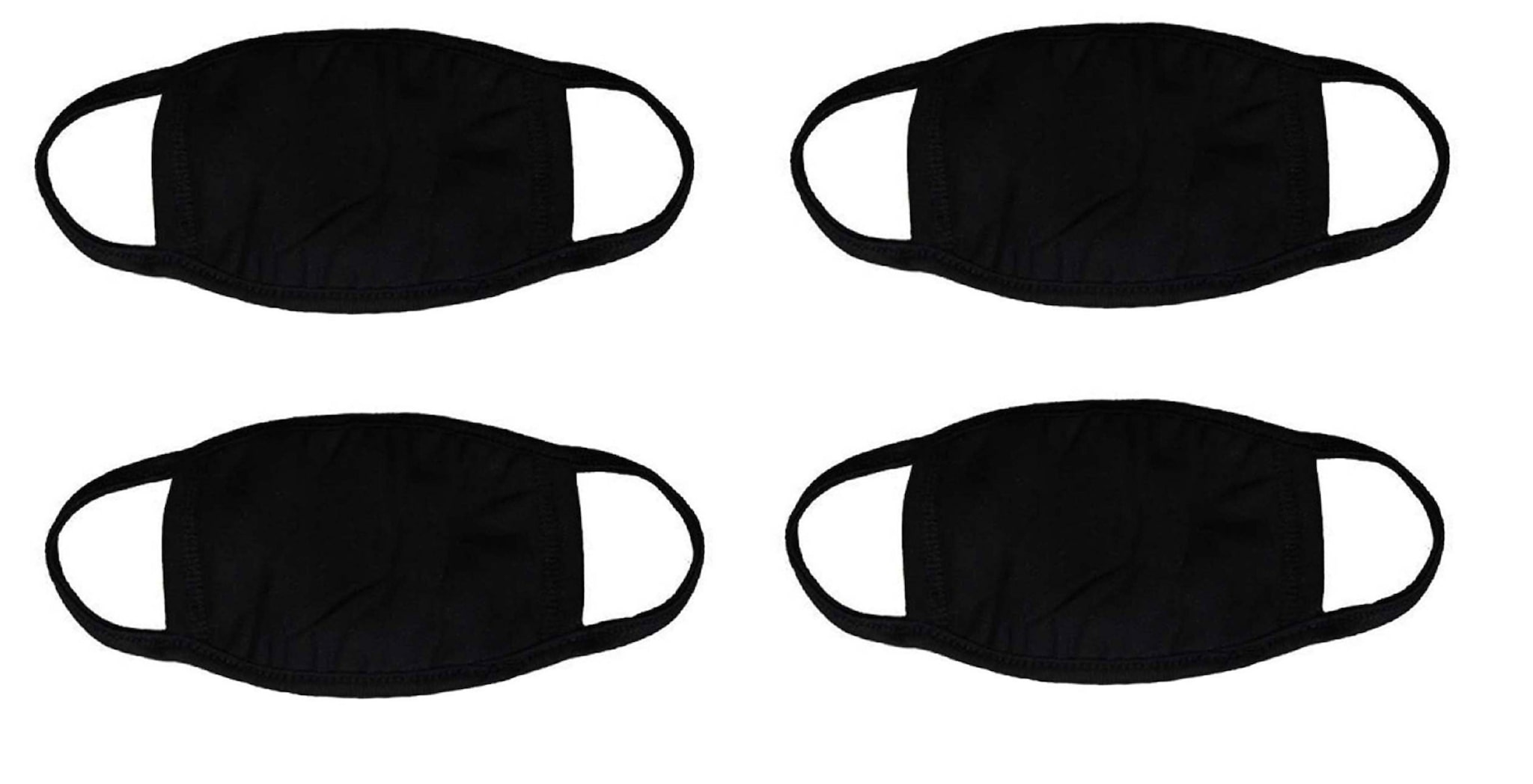 

Maskey Anti Dust Free Solid Black Cotton Reuasable Washable Protection Face Mask ( Pack of 4)