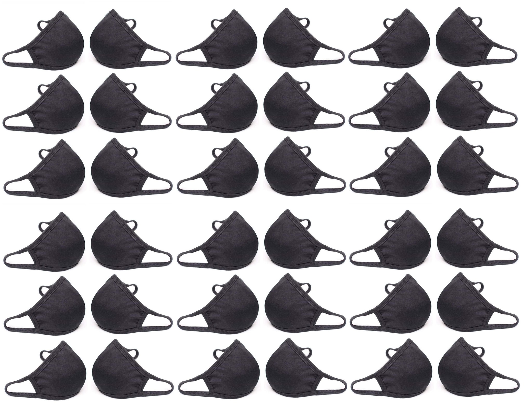 

Maskey Face Mask with Earloop Re-usable Strechable Washable Black (Pack of 36 )