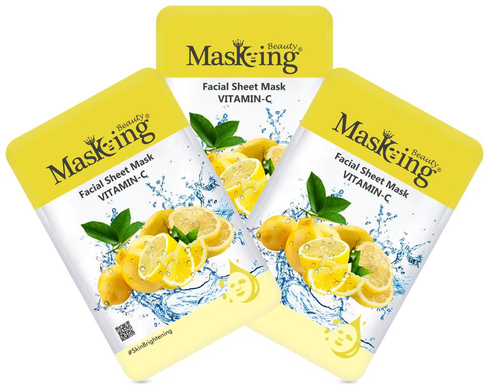 

Masking Beauty Facial Sheet Mask Vitamin- C 20ml Each (Pack of 3)
