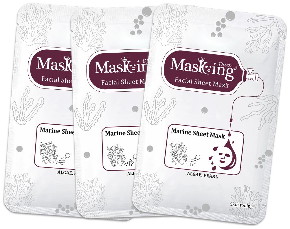 

Masking Diva Algae Pearl Marine Sheet Mask 20ml Each (Pack Of 3)