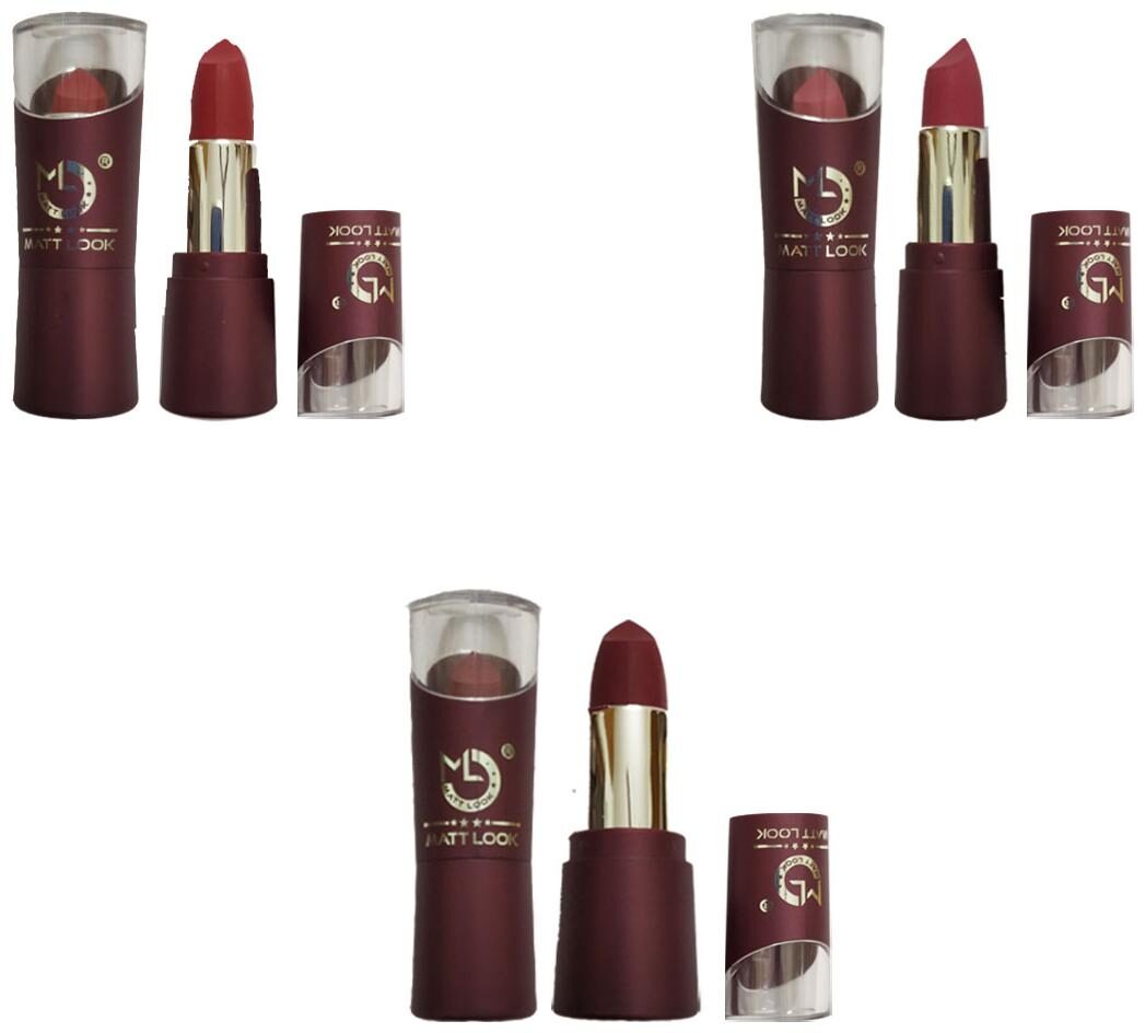 

Matt Look Mehroon Lipstick (Shade-44 47 48) 3 8g (Pack of 3)