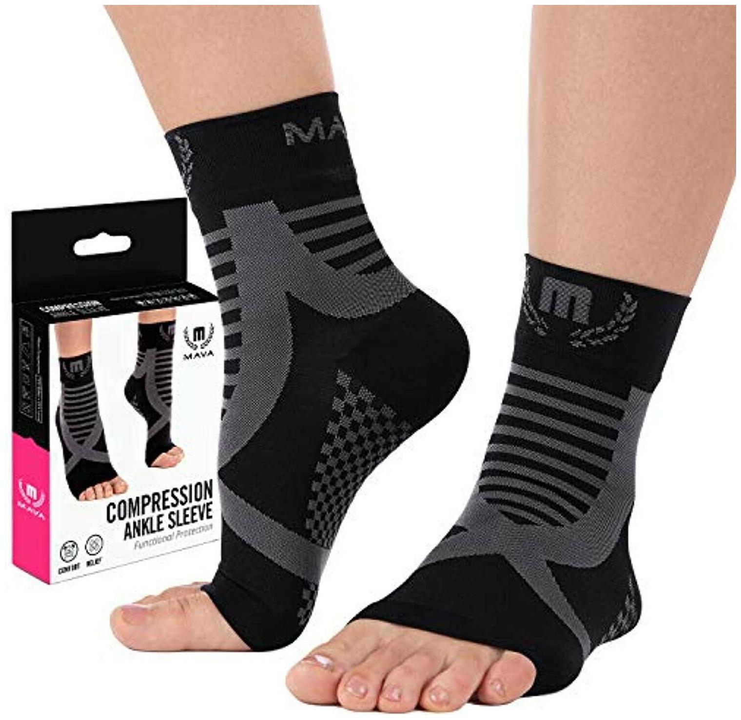 

Mava Sports Ankle Brace Support Sleeve - Plantar Fasciitis Compression Socks