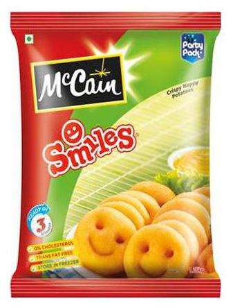 

Mccain Smiles Crispy - Happy Potatoes 1 25 kg