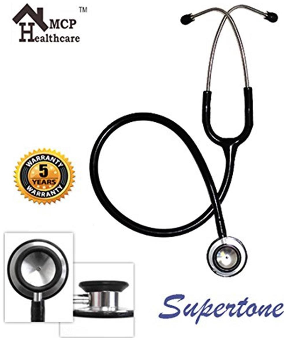 

MCP Supertone Stethoscope for Doctors Medical Students Nurses (Black Color Tube)
