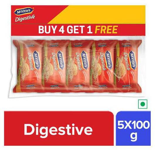 

Mcvities Digestive Biscuits 100 g each (Buy 4 Get 1 Free)